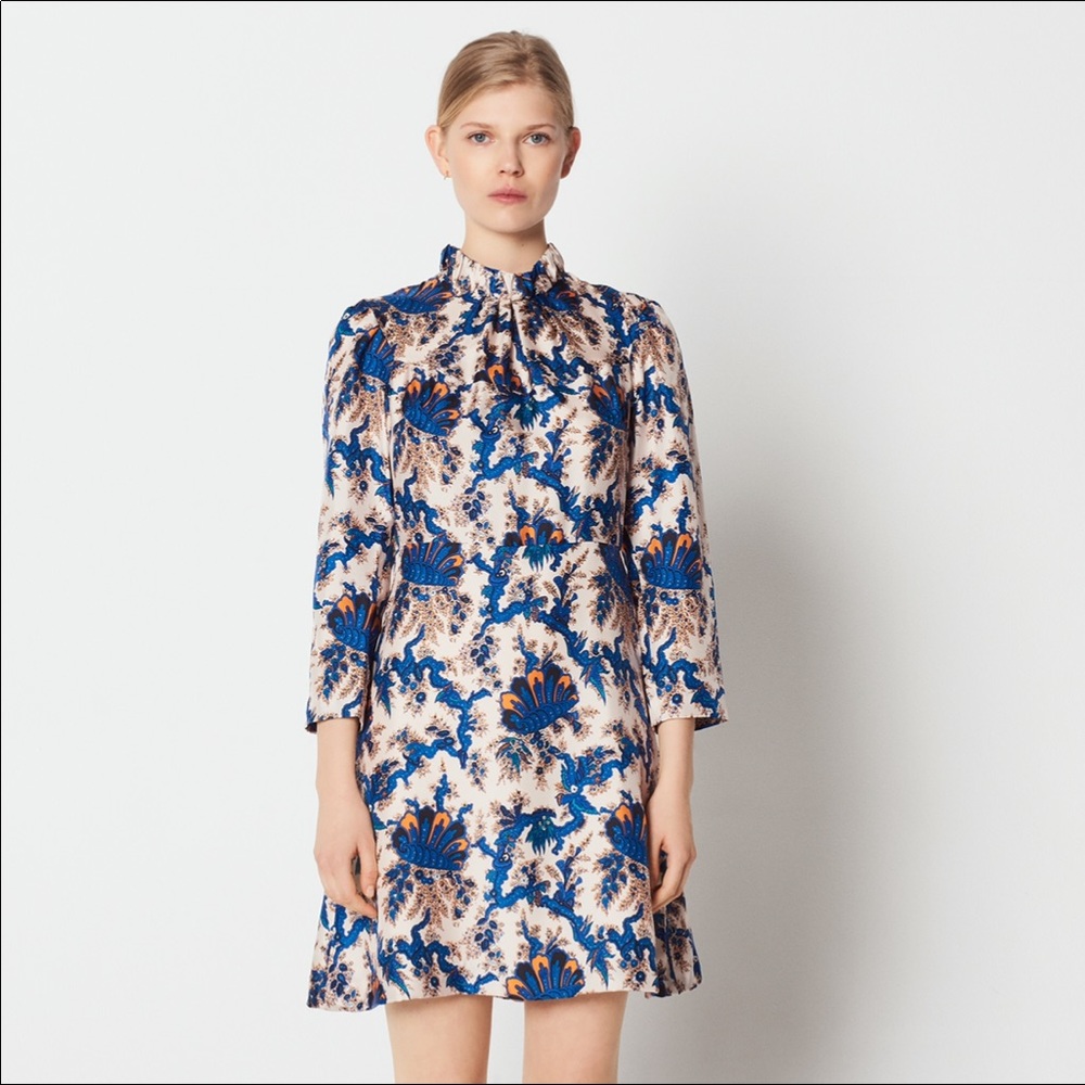 Sandro long sleeve printed dress